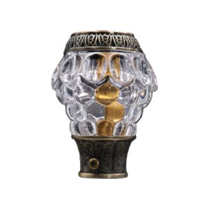 Hot sell crystal curtain finials glass curtain rod accessories glass curtain rods finials