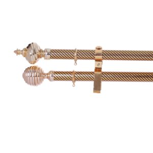 Wholesale Cheap Price High Quality Single Antique Brass Curtain Poles And Accessories Black Metal Curtain Rods Set For Windows