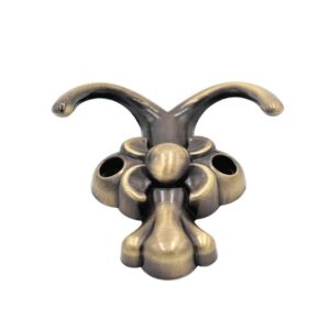 Traditional Classic Wall Mount Zinc Alloy Hanging Finished Single Flat Storage Hanger Double Hat Coat Hook Curtain Hooks