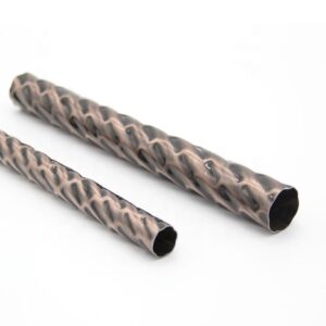 High quality accessories metal wrought iron plating twist hollow curtain pole