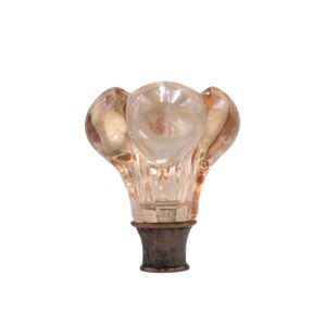 New design coffee glass crystal flower design curtain finials curtain accessories for extendable curtain rods