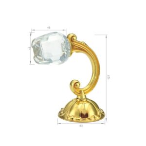 Elegant Curtain Tieback Hooks Rose Shape Crystal Curtain Hook For Tieback Curtain Accessories