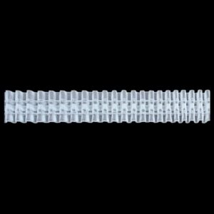 Polyester curtain wave hook and loop fold tape eyelets, 25mm width transparent curtain tape
