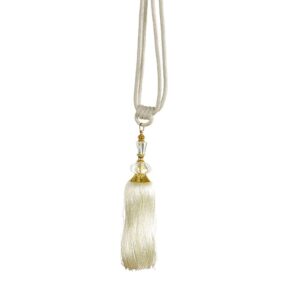 75cm Luxury white curtain tie back tassel,decorative cord tieback tassel silver for curtain tassel fringe