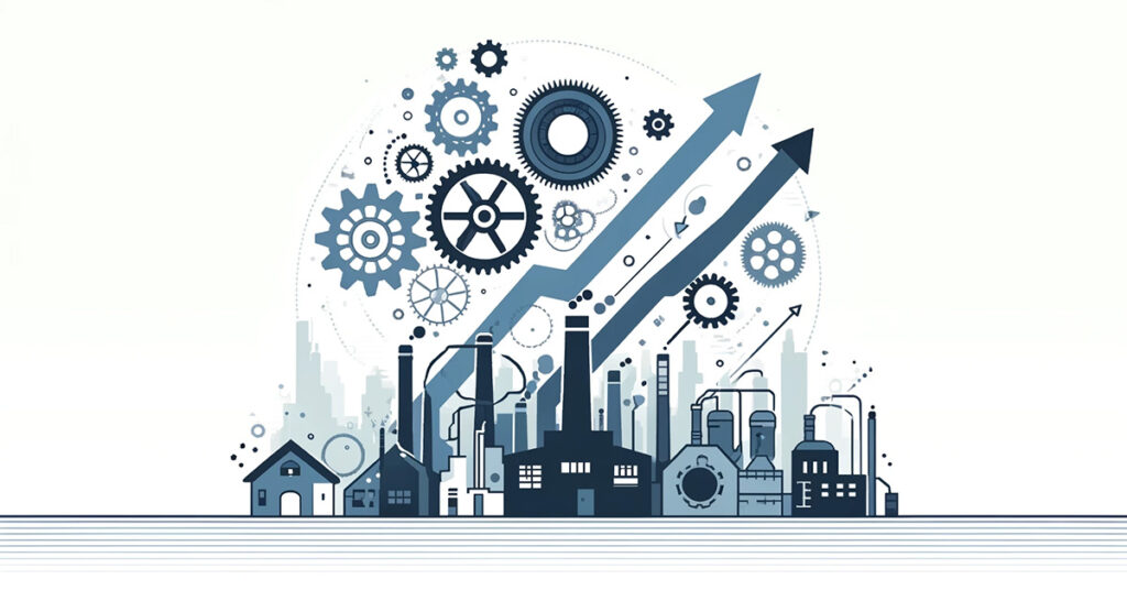 the growth of the industrial sector
