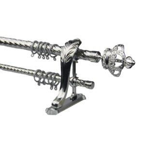 Wholesale Double Curtain Rod Sets with curtain accessories curtain brackets finials
