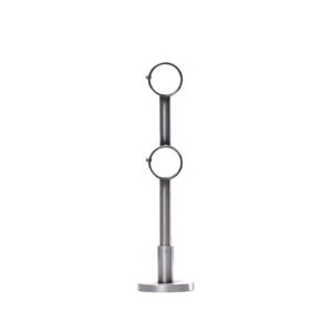 Metal double curtain holder design wall curtain rod bracket for 28+28mm curtain rods