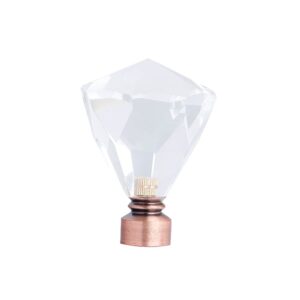 Drawing Sample Customization White Glass Crystal Flower Curtain Pole Head Accessories Decoration Curtain Rods Finials