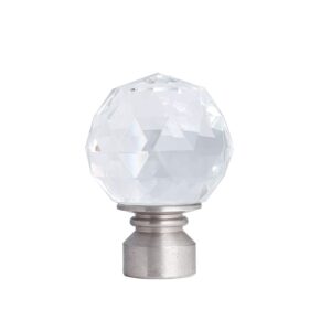 European Classical Design Metal Curtain Pole Cover Crystal Curtain Rod End Finials
