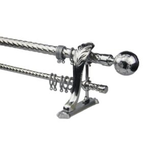 Luxury curtain pole sets metal curtain rod aluminum for window curtain